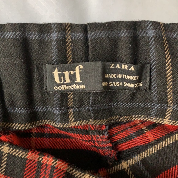 Zara Red & Black Plaid Pants - Picture 5 of 5